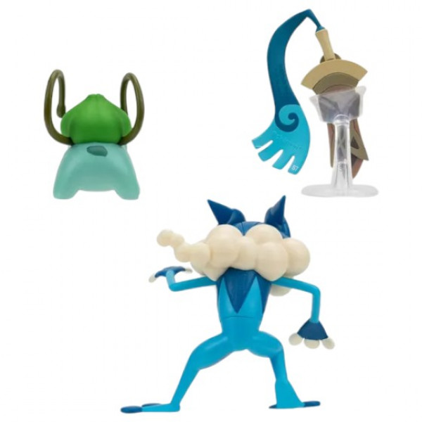 Фото - Набор игровых фигурок Pokemon W19 - ХОНЭДЖ. БУЛЬБАЗАВР, ФРОГАДИР (PKW3599)