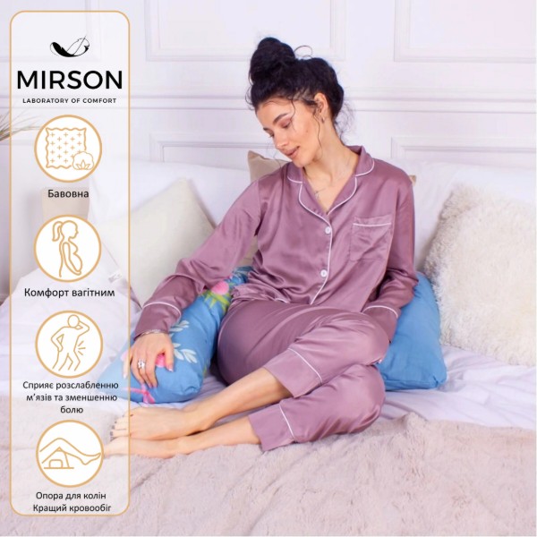 Фото - Подушка для будущих мам MirSon №8435 Color Line Rolando №96INT Blue Г-образная (2200006274797)