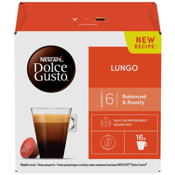 Фото - Кофе в капсулах Nescafe DOLCE GUSTO Lungo 16 шт. 89,6г