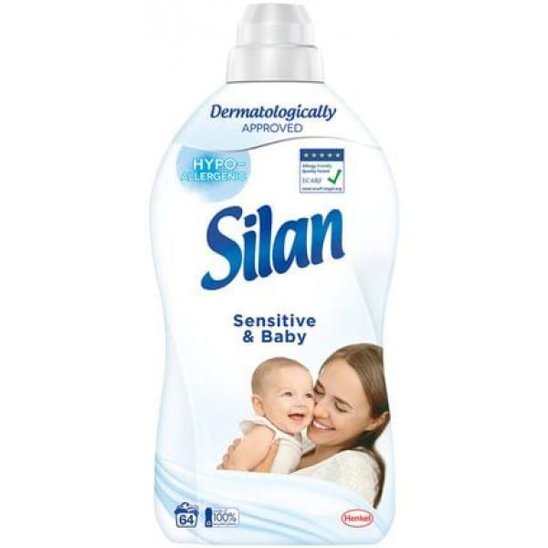 Фото - Ополіскувач для білизни Silan Сенсітів та Дитячий 1,408 л