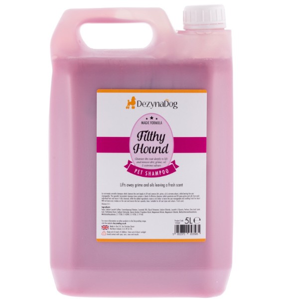 Фото - Шампунь для собак Dezynadog Filthy Hound Deep Clean для глубокой очистки Пармской Фиалки 5 л (5052372053585)