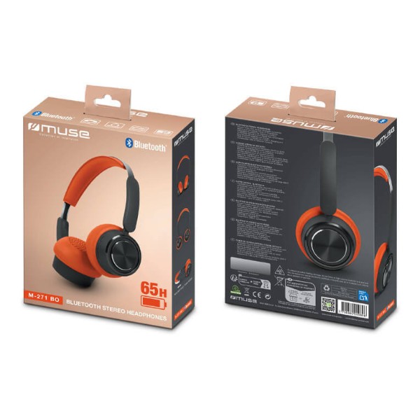 Фото - Навушники накладні бездротові Muse M-271 DB Orange