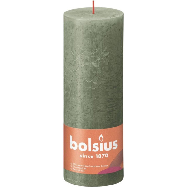 Фото - Свічка декоративна Bolsius SHINE 190/68 олива (850370)