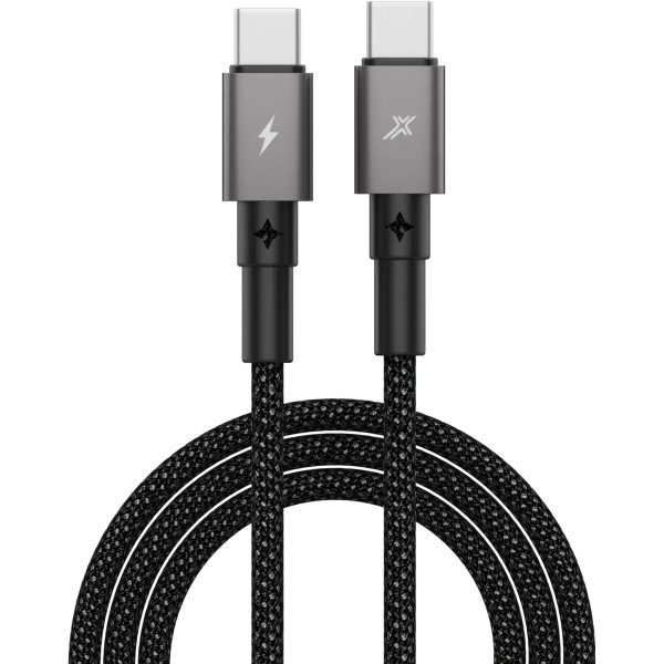 Фото - Кабель синхронізації даних Grand-X 100W для швидкого заряджання Black CC-08B (3000001621010)