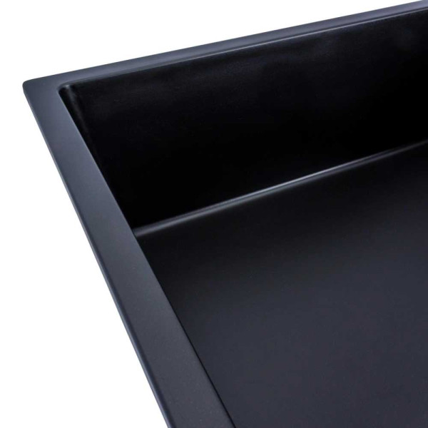 Фото - Мойка кухонная VALESO 8650 DIAMOND матовая (черный металлик)