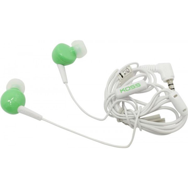 Фото - Наушники вкладыши проводные Koss KEB6iK Mic Green