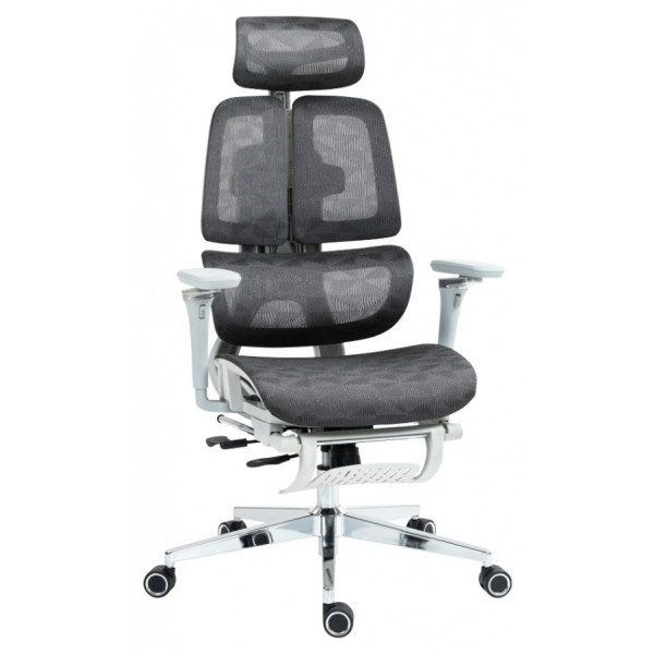 Фото - Крісло офісне GT Racer B-2450 White/Gray