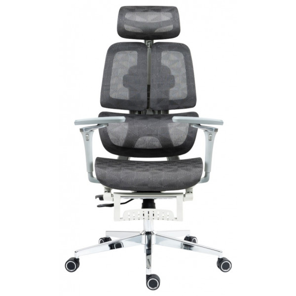 Фото - Крісло офісне GT Racer B-2450 White/Gray