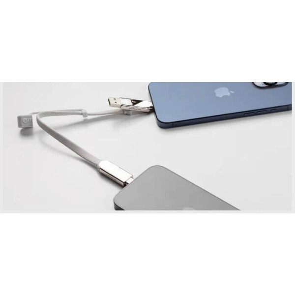 Фото - Кабель синхронізації даних Rolling Square 6in1, inCharge XL 30 см White (XLS02R)