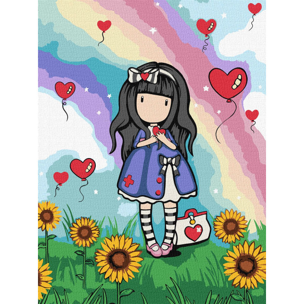 Фото - Картина за номерами Ideyka Be Kind To Yourself Santoro Gorjuss Collection 30х40 см (KHO8587)