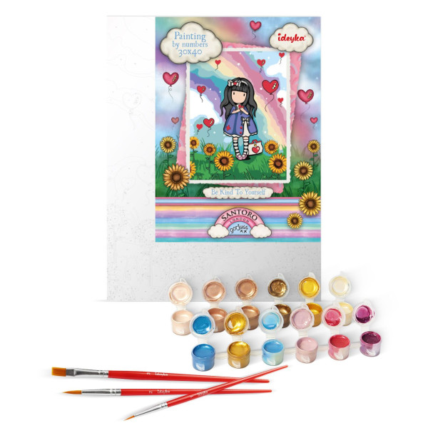 Фото - Картина за номерами Ideyka Be Kind To Yourself Santoro Gorjuss Collection 30х40 см (KHO8587)