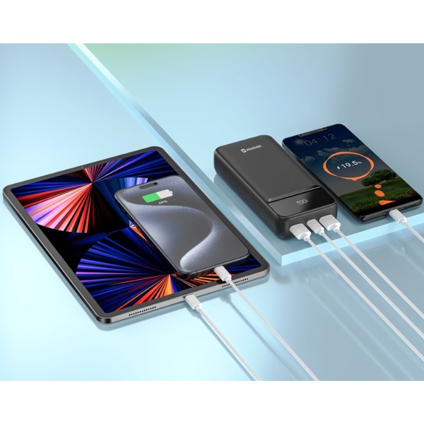Фото - Батарея мобильная Swissten 20000 mAh POWER LINE II 22.5 Вт PD Black (8595217490628)
