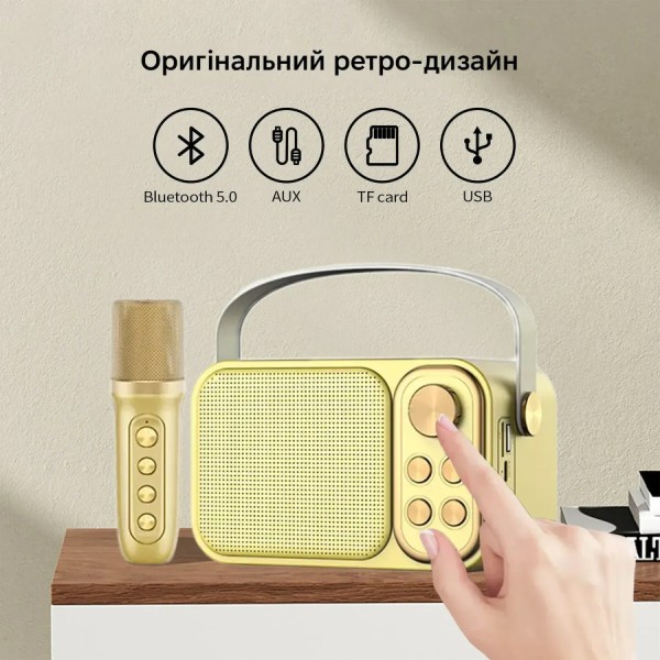 Фото - Портативная акустика INSPIRE караоке YS-105 Gold