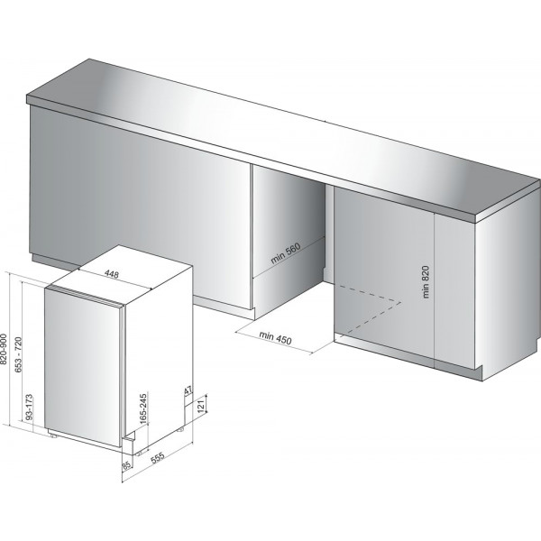 Фото - Посудомоечная машина встраиваемая Whirlpool WSIC 3M17