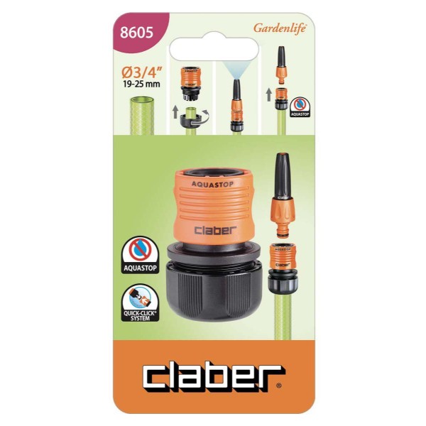 Фото - Соединитель для шланга Claber 3/4" (86050000)