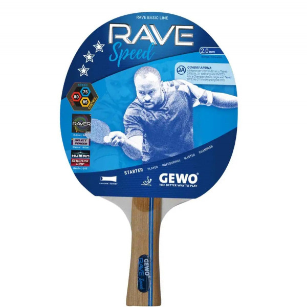 Фото - Набір для настільного тенісу Gewo Rave Speed 2 Bats 3 Balls (86080000)