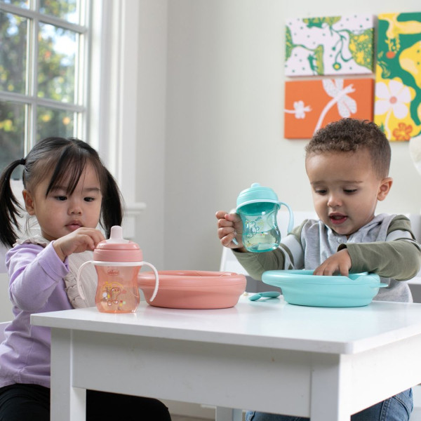 Фото - Чашка-непроливайка дитяча Chicco Training Cup 200 мл від 6 місяців (блакитна) (06921.25)