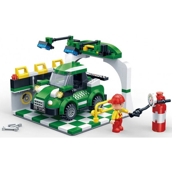 Фото - Пластиковий конструктор Banbao
"Швидкісні гонки" (217 Ел.) Зона накачування шин (8638)