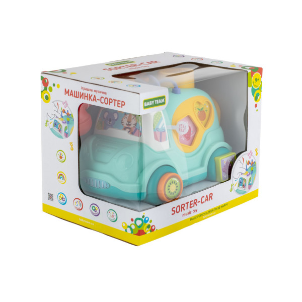 Фото - Інтерактивний сортер Baby Team Машинка-сортер (8647)