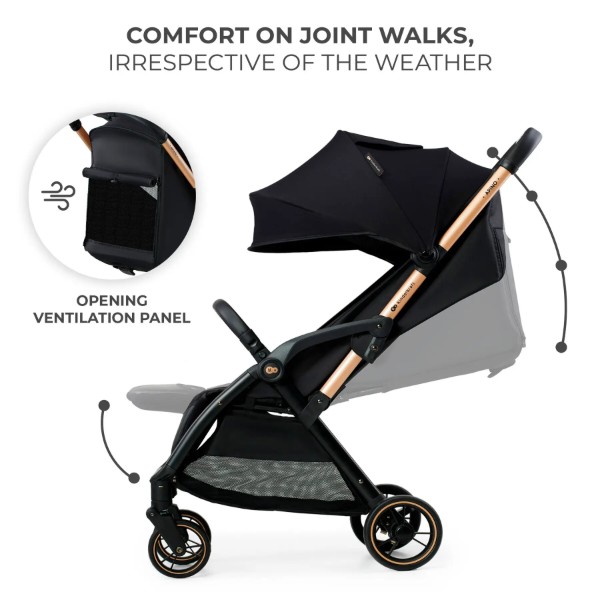 Фото - Коляска прогулянкова Kinderkraft Apino Raven Black (KSAPIN00BLK0000)
