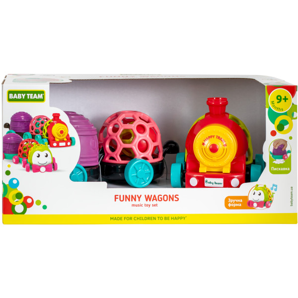 Фото - Интерактивная игрушка Baby Team Забавные вагончики (8672_паровозик)