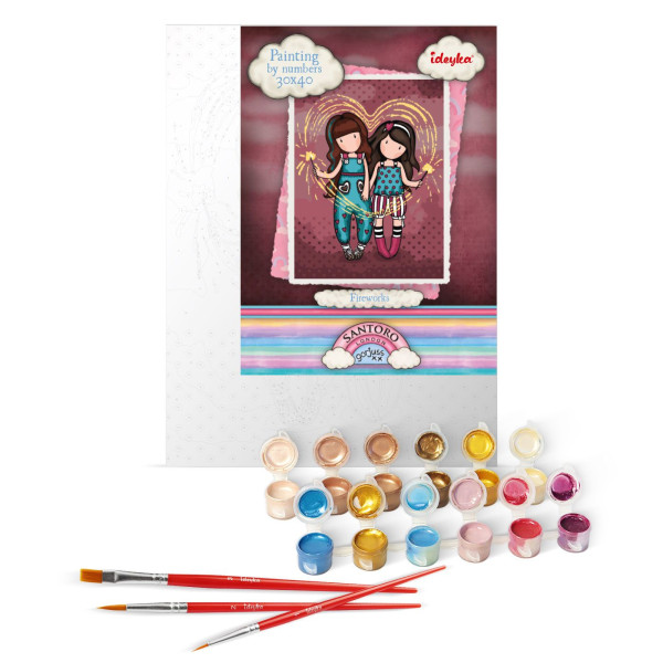Фото - Картина за номерами Ideyka Fireworks Santoro Gorjuss Collection 30х40 см (KHO8681)