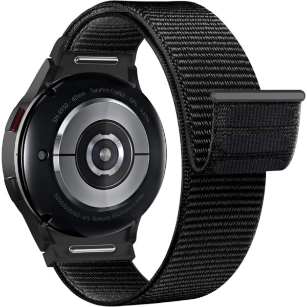 Фото - Ремінець для смарт-годинника Armorstandart Nylon Band for Samsung Galaxy Watch 7 / FE / 6 / 6 Classic / 5 / 5 Pro / 4 / 4 Classic Black (ARM86847)