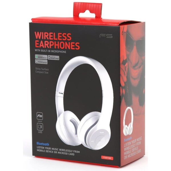 Фото - Навушники повнорозмірні бездротові FREESTYLE HEADSET BLUETOOTH White (FH0915W)