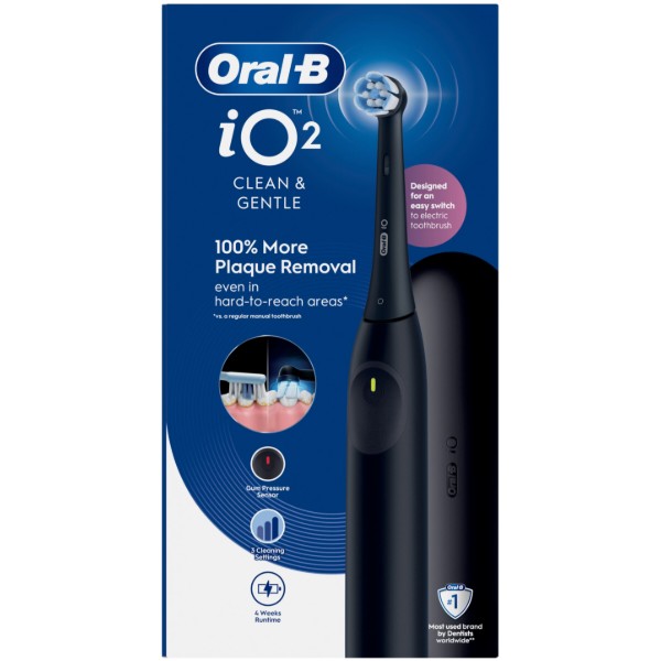 Фото - Зубная щетка электрическая Oral-B Braun iO 2 iOS2.1D9.2K типа 3770 Ультрачорная + Футляр