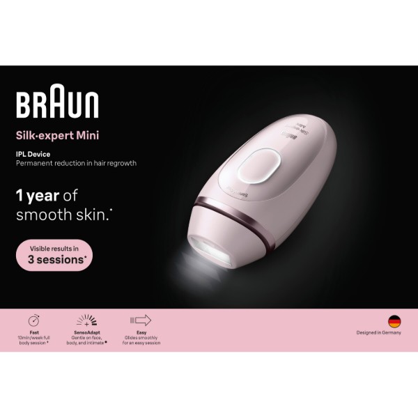 Фото - Фотоепілятор Braun Silk Expert Mini PL1111 + Бритва Gillette Venus Extra Smooth + Косметичка (8700216937375)