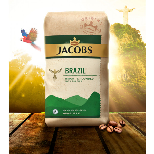 Фото - Кава в зернах Jacobs Origins Brazil 100% Арабика 1 кг