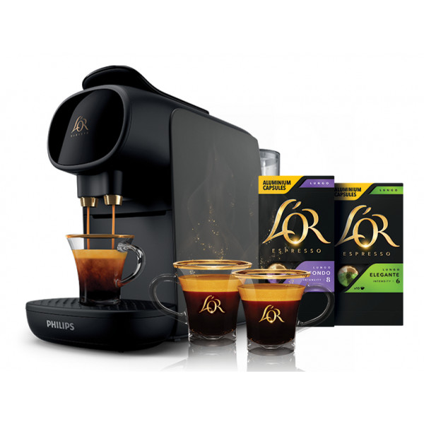 Фото - Кофеварка капсульная Philips L’OR Barista Sublime + 20 капсул L’OR и 2 стеклянные чашки L’OR 150мл