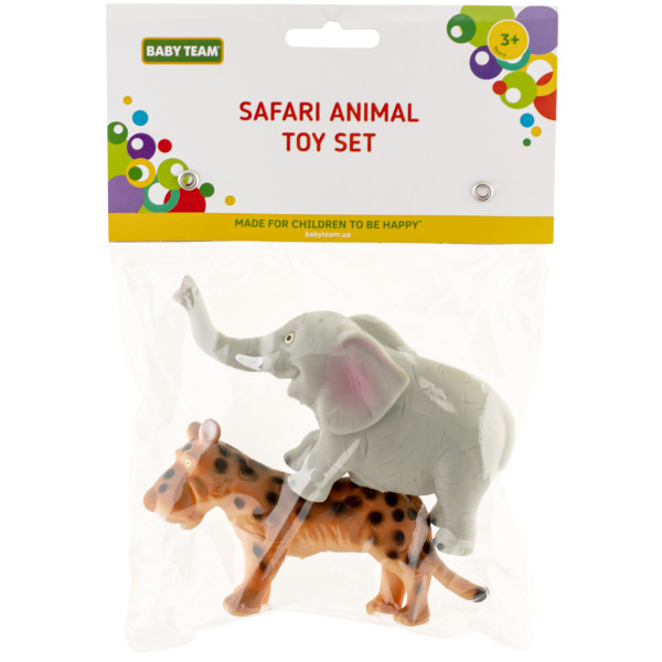 Фото - Іграшка для ванної Baby Team Тварини сафарі 2 шт. (8755_набір зі слоном)
