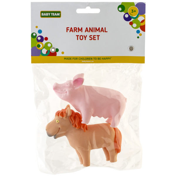 Фото - Іграшка для ванної Baby Team Тварини ферми 2 шт. (8756_набір зі свинкою)
