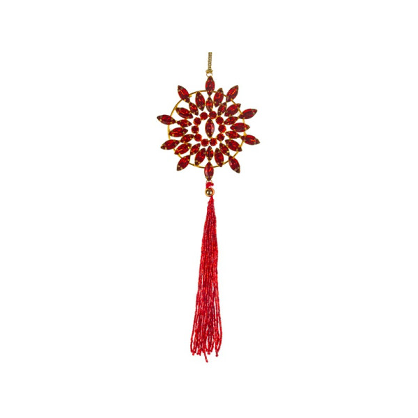 Фото - Ялинкова іграшка Lefard червоний 10 см + 17 см (877-080)