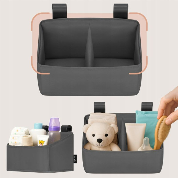 Фото - Органайзер для зберігання дитячий Lionelo для кроватки SIDEPOCKET SMALL GREY