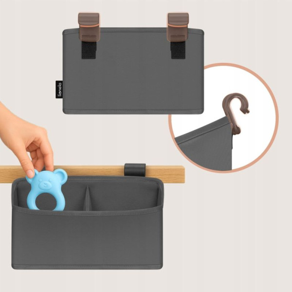 Фото - Органайзер для зберігання дитячий Lionelo для кроватки SIDEPOCKET SMALL GREY