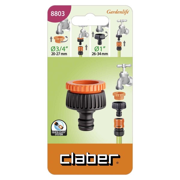 Фото - Соединитель для шланга Claber 3/4"-1"В (88030000)