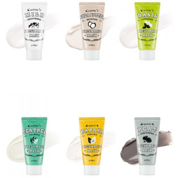 Фото - Маска для обличчя A'pieu Fresh Mate Shea Butter Mask з маслом Ши 50 мл (8806185733403)