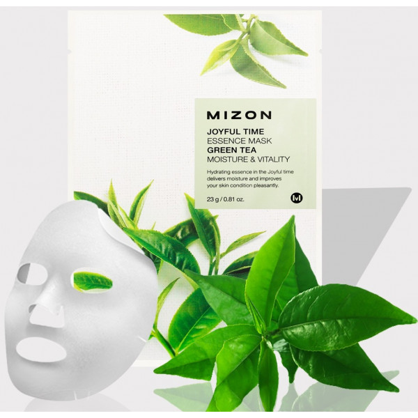 Фото - Маска для обличчя Mizon Joyful Time Essence Зелений чай 23 мл (8809663752262)