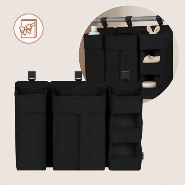 Фото - Органайзер для зберігання дитячий Lionelo для кроватки SIDEPOCKET LARGE BLACK