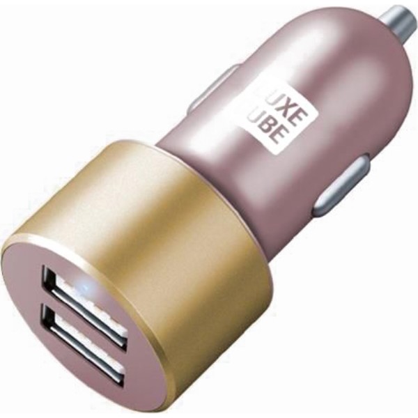 Фото - Автомобільний зарядний пристрій Luxe Cube 2USB 17W Pink (8886668686228)