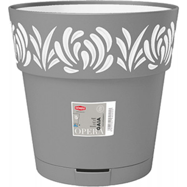 Фото - Вазон Stefanplast OPERA Gaia 30 см серый/белый 88601