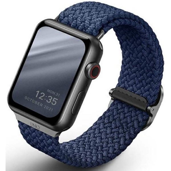 Фото - Ремешок для смарт-часов Uniq Aspen Apple Watch 40/38/41mm Series 1/2/3/4/5/6/7/8/9/SE/SE2 Braided oxford blue (8886463676394)