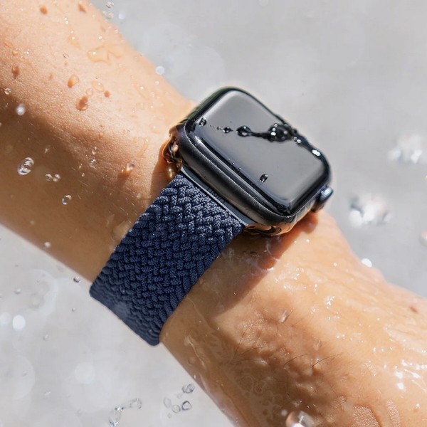Фото - Ремешок для смарт-часов Uniq Aspen Apple Watch 40/38/41mm Series 1/2/3/4/5/6/7/8/9/SE/SE2 Braided oxford blue (8886463676394)