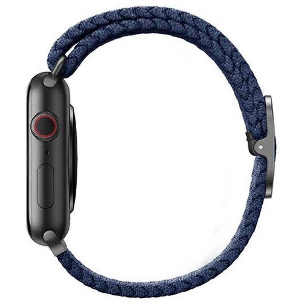 Фото - Ремешок для смарт-часов Uniq Aspen Apple Watch 44/42/45 mm Series 1/2/3/4/5/6/7/8/9/SE/SE2/SE3 Braided oxford blue UNIQ-44MM- ASPOBLU (8886463676424)
