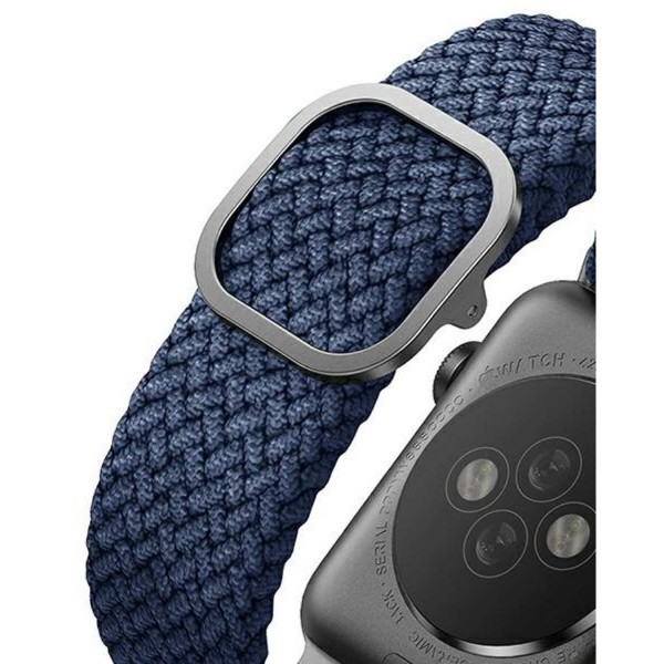 Фото - Ремешок для смарт-часов Uniq Aspen Apple Watch 44/42/45 mm Series 1/2/3/4/5/6/7/8/9/SE/SE2/SE3 Braided oxford blue UNIQ-44MM- ASPOBLU (8886463676424)