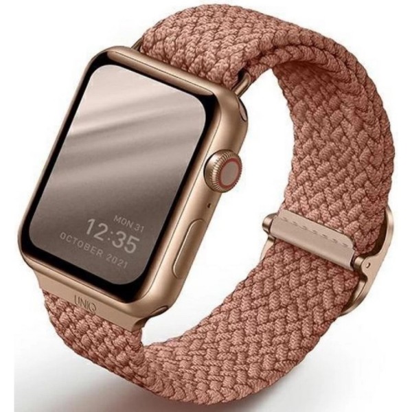 Фото - Ремінець для смарт-годинника Uniq Aspen Apple Watch 44/42/45mm Series 1/2/3/4/5/6/7/8/9/SE/SE2 Braided grapefruit pink (8886463677117)