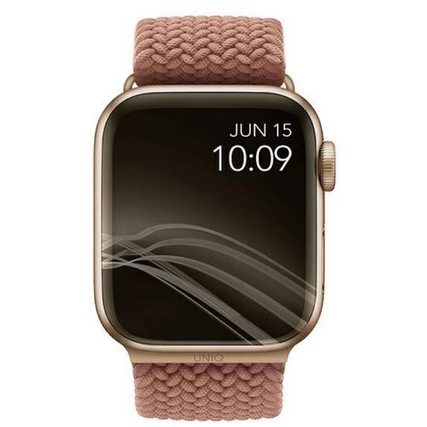 Фото - Ремінець для смарт-годинника Uniq Aspen Apple Watch 44/42/45mm Series 1/2/3/4/5/6/7/8/9/SE/SE2 Braided grapefruit pink (8886463677117)