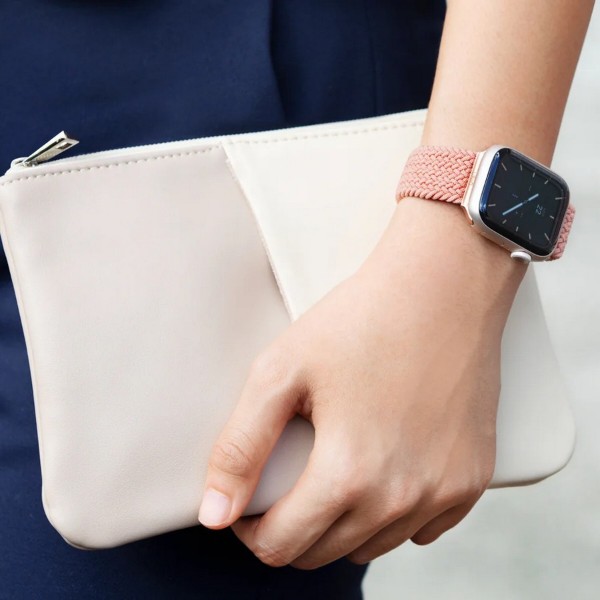 Фото - Ремінець для смарт-годинника Uniq Aspen Apple Watch 44/42/45mm Series 1/2/3/4/5/6/7/8/9/SE/SE2 Braided grapefruit pink (8886463677117)